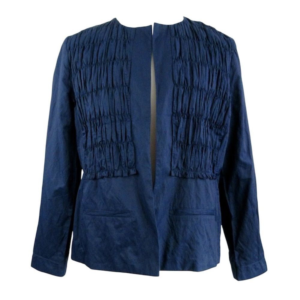 Chico’s Women’s Ruched Front Open Jacket | Size 1 - Picture 2 of 4